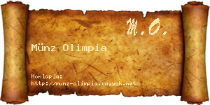 Münz Olimpia névjegykártya